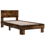 vidaXL Rám postele s čelom Dymový dub 80 x 200 cm Kompozitné drevo – Obrázok 3