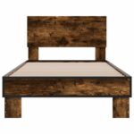 vidaXL Rám postele s čelom Dymový dub 80 x 200 cm Kompozitné drevo – Obrázok 4