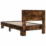 vidaXL Rám postele s čelom Dymový dub 80 x 200 cm Kompozitné drevo – Obrázok 6