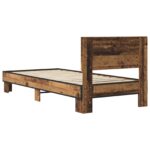 vidaXL Rám postele s čelom Staré drevo 80 x 200 cm Kompozitné drevo – Obrázok 5