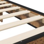 vidaXL Rám postele s čelom Staré drevo 80 x 200 cm Kompozitné drevo – Obrázok 6