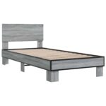 vidaXL Rám postele s čelom Sivý Sonoma 80 x 200 cm Kompozitné drevo – Obrázok 3
