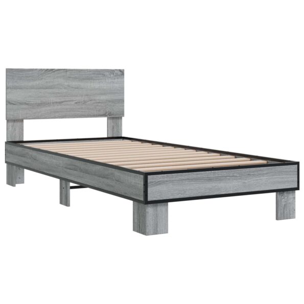 vidaXL Rám postele s čelom Sivý Sonoma 80 x 200 cm Kompozitné drevo – Obrázok 3