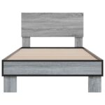 vidaXL Rám postele s čelom Sivý Sonoma 80 x 200 cm Kompozitné drevo – Obrázok 4