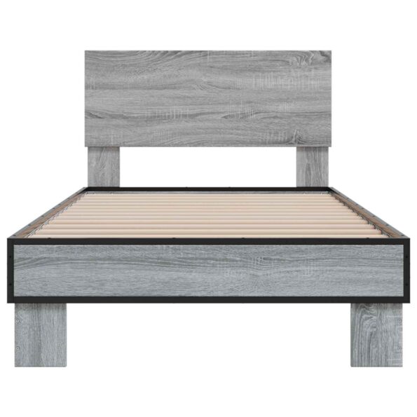 vidaXL Rám postele s čelom Sivý Sonoma 80 x 200 cm Kompozitné drevo – Obrázok 4