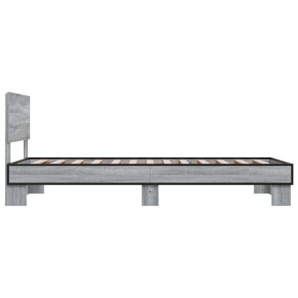 vidaXL Rám postele s čelom Sivý Sonoma 80 x 200 cm Kompozitné drevo – Obrázok 5