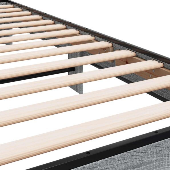 vidaXL Rám postele s čelom Sivý Sonoma 80 x 200 cm Kompozitné drevo – Obrázok 7