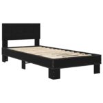 vidaXL Rám postele s čelom Čierny dub 80 x 200 cm Kompozitné drevo – Obrázok 2