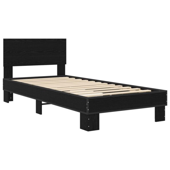 vidaXL Rám postele s čelom Čierny dub 80 x 200 cm Kompozitné drevo – Obrázok 2