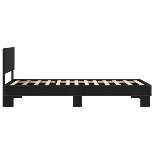 vidaXL Rám postele s čelom Čierny dub 80 x 200 cm Kompozitné drevo – Obrázok 4
