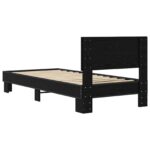 vidaXL Rám postele s čelom Čierny dub 80 x 200 cm Kompozitné drevo – Obrázok 5