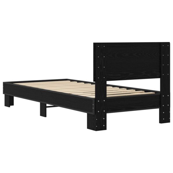 vidaXL Rám postele s čelom Čierny dub 80 x 200 cm Kompozitné drevo – Obrázok 5