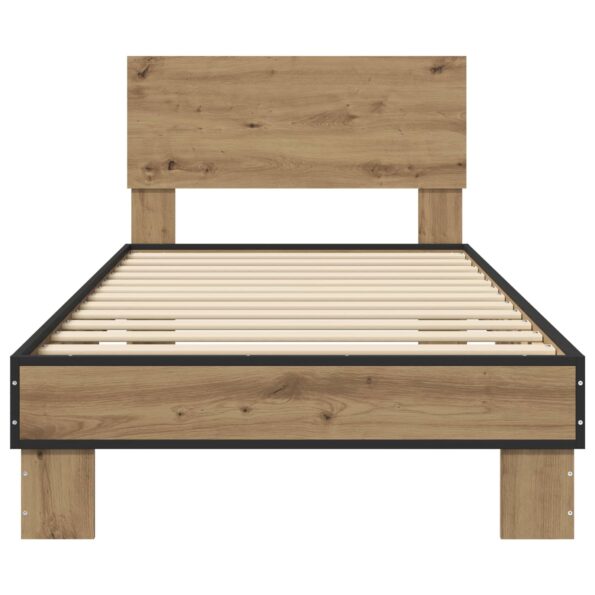 vidaXL Rám postele s čelom Dub artisan 80 x 200 cm Kompozitné drevo – Obrázok 3