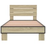 vidaXL Rám postele s čelom Dub sonoma 80 x 200 cm Kompozitné drevo – Obrázok 4