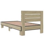 vidaXL Rám postele s čelom Dub sonoma 80 x 200 cm Kompozitné drevo – Obrázok 6