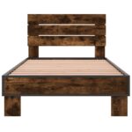 vidaXL Rám postele s čelom Dymový dub 80 x 200 cm Kompozitné drevo – Obrázok 4
