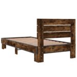 vidaXL Rám postele s čelom Dymový dub 80 x 200 cm Kompozitné drevo – Obrázok 6