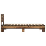 vidaXL Rám postele s čelom Staré drevo 80 x 200 cm Kompozitné drevo – Obrázok 4