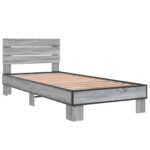 vidaXL Rám postele s čelom Sivý Sonoma 80 x 200 cm Kompozitné drevo – Obrázok 3