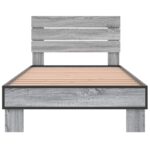 vidaXL Rám postele s čelom Sivý Sonoma 80 x 200 cm Kompozitné drevo – Obrázok 4