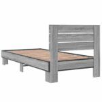 vidaXL Rám postele s čelom Sivý Sonoma 80 x 200 cm Kompozitné drevo – Obrázok 6