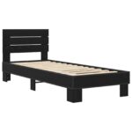 vidaXL Rám postele s čelom Čierny dub 80 x 200 cm Kompozitné drevo – Obrázok 2