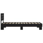 vidaXL Rám postele s čelom Čierny dub 80 x 200 cm Kompozitné drevo – Obrázok 4