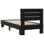vidaXL Rám postele s čelom Čierny dub 80 x 200 cm Kompozitné drevo – Obrázok 5