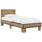 vidaXL Rám postele s čelom Dub artisan 80 x 200 cm Kompozitné drevo