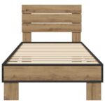 vidaXL Rám postele s čelom Dub artisan 80 x 200 cm Kompozitné drevo – Obrázok 3