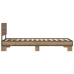 vidaXL Rám postele s čelom Dub artisan 80 x 200 cm Kompozitné drevo – Obrázok 4