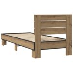 vidaXL Rám postele s čelom Dub artisan 80 x 200 cm Kompozitné drevo – Obrázok 5