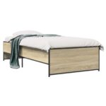 vidaXL Rám postele Dub sonoma 80 x 200 cm Kompozitné drevo – Obrázok 2
