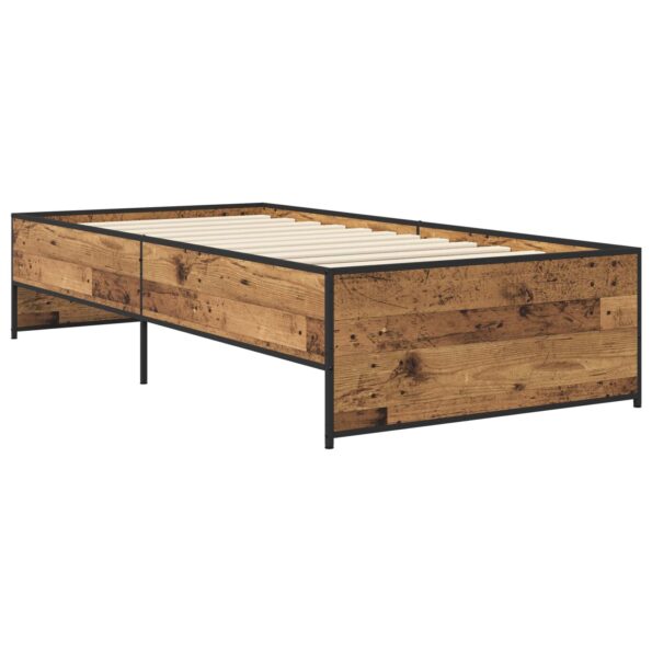 vidaXL Rám postele Staré drevo 80 x 200 cm Kompozitné drevo – Obrázok 2