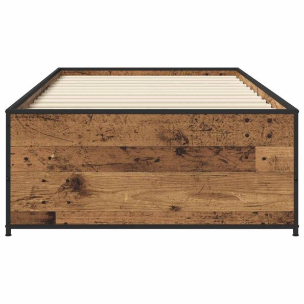 vidaXL Rám postele Staré drevo 80 x 200 cm Kompozitné drevo – Obrázok 3