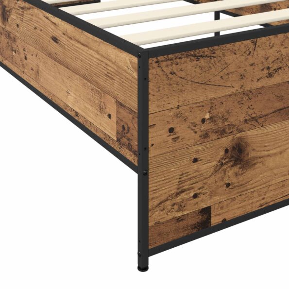 vidaXL Rám postele Staré drevo 80 x 200 cm Kompozitné drevo – Obrázok 5