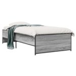 vidaXL Rám postele Sivý Sonoma 80 x 200 cm Kompozitné drevo – Obrázok 2