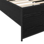 vidaXL Rám postele Čierny dub 80 x 200 cm Kompozitné drevo – Obrázok 5