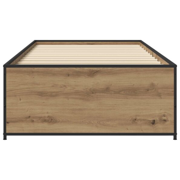 vidaXL Rám postele Dub artisan 80 x 200 cm Kompozitné drevo – Obrázok 3