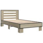 vidaXL Rám postele s čelom Dub sonoma 80 x 200 cm Kompozitné drevo – Obrázok 3