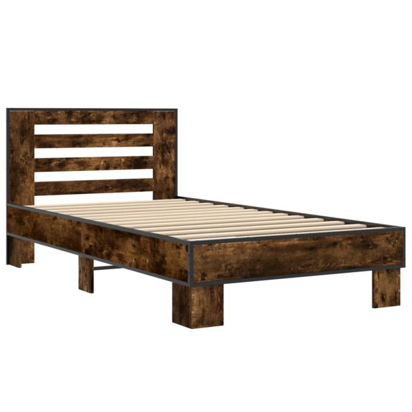 vidaXL Rám postele s čelom Dymový dub 80 x 200 cm Kompozitné drevo – Obrázok 3