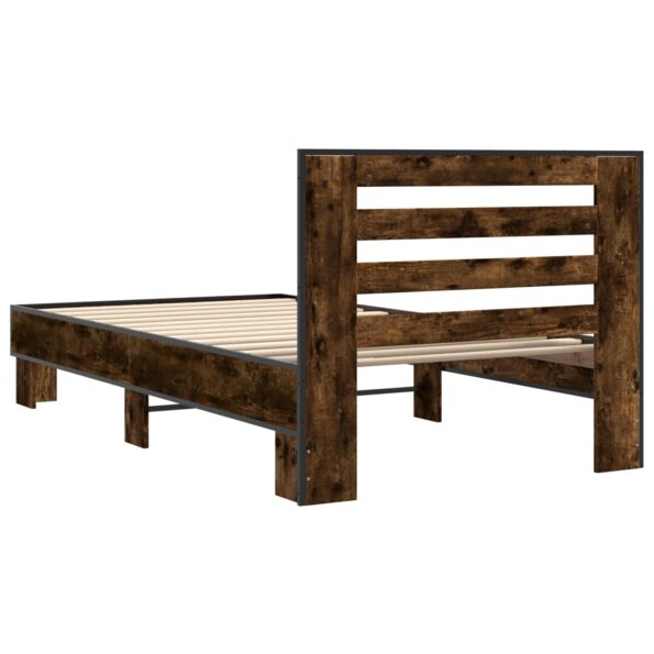 vidaXL Rám postele s čelom Dymový dub 80 x 200 cm Kompozitné drevo – Obrázok 6