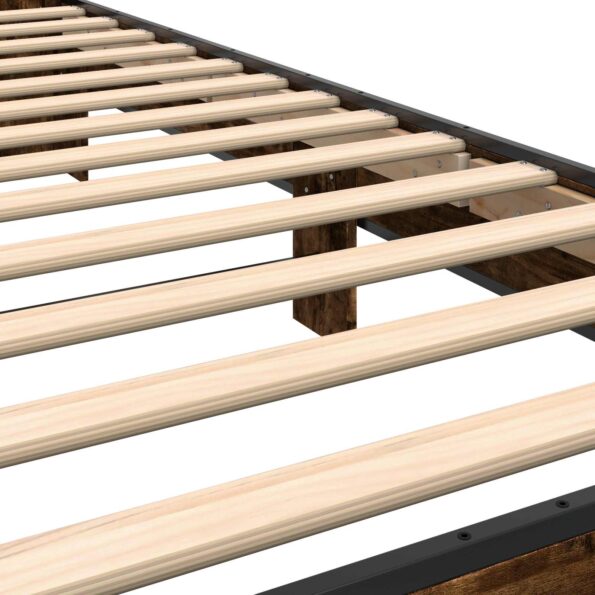 vidaXL Rám postele s čelom Dymový dub 80 x 200 cm Kompozitné drevo – Obrázok 7