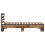 vidaXL Rám postele s čelom Staré drevo 80 x 200 cm Kompozitné drevo – Obrázok 4