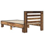 vidaXL Rám postele s čelom Staré drevo 80 x 200 cm Kompozitné drevo – Obrázok 5