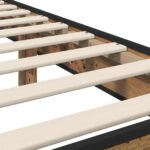 vidaXL Rám postele s čelom Staré drevo 80 x 200 cm Kompozitné drevo – Obrázok 6