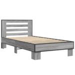 vidaXL Rám postele s čelom Sivý Sonoma 80 x 200 cm Kompozitné drevo – Obrázok 3