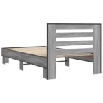 vidaXL Rám postele s čelom Sivý Sonoma 80 x 200 cm Kompozitné drevo – Obrázok 6