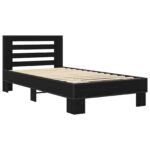 vidaXL Rám postele s čelom Čierny dub 80 x 200 cm Kompozitné drevo – Obrázok 2