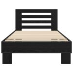 vidaXL Rám postele s čelom Čierny dub 80 x 200 cm Kompozitné drevo – Obrázok 3